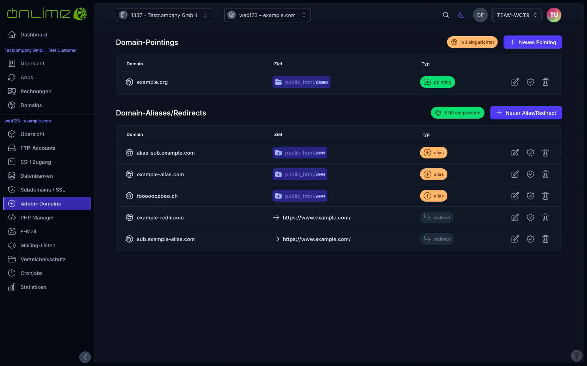 Addon Domains