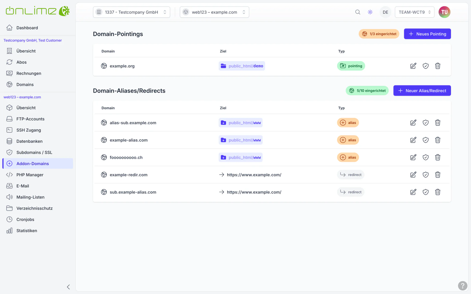Addon Domains