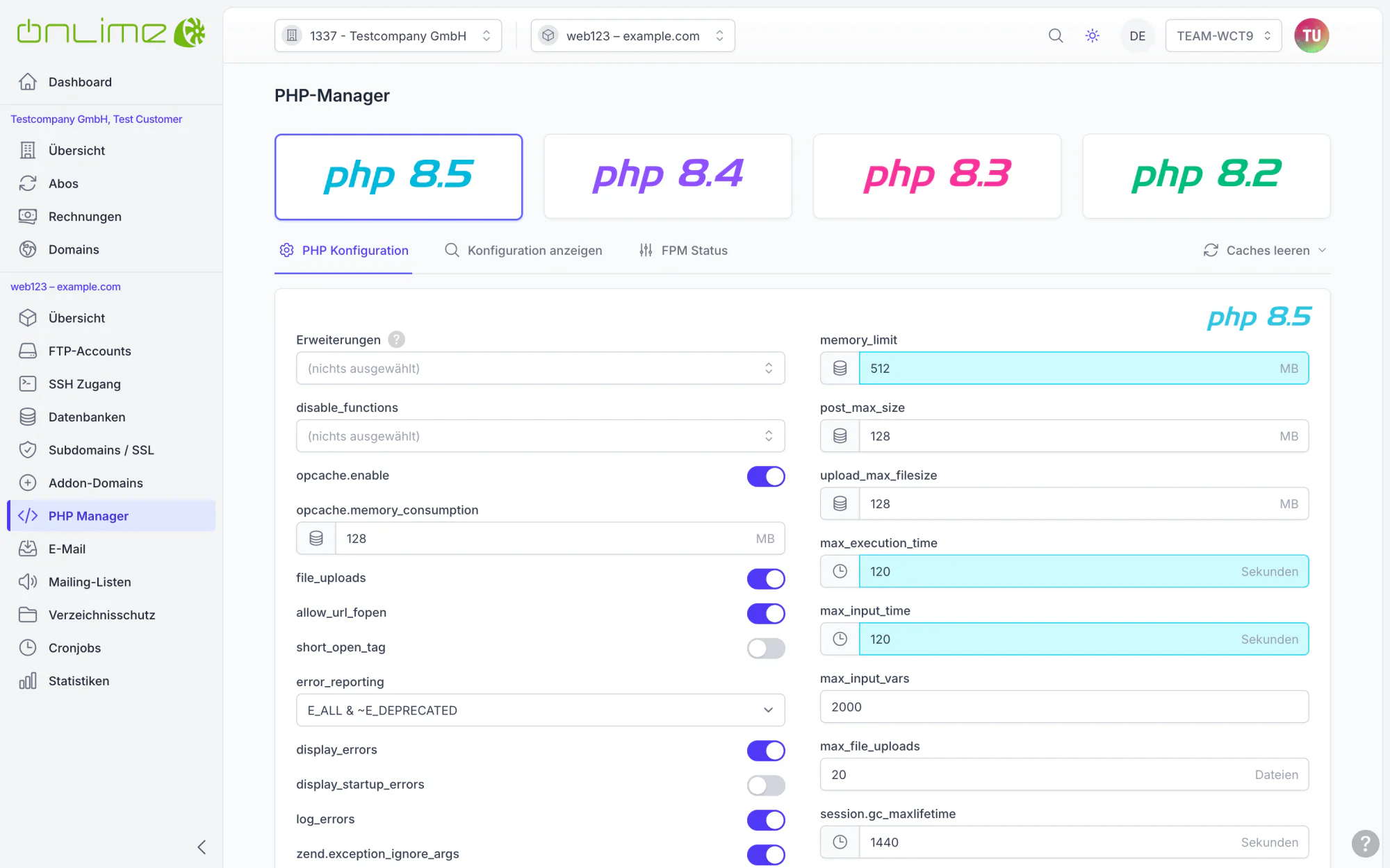 PHP Configuration